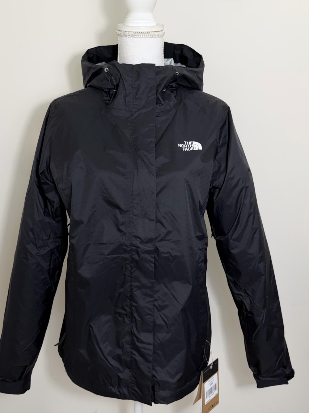 The North Face Women's Venture 2 Hooded Waterproof Rain Jacket Black Sz M